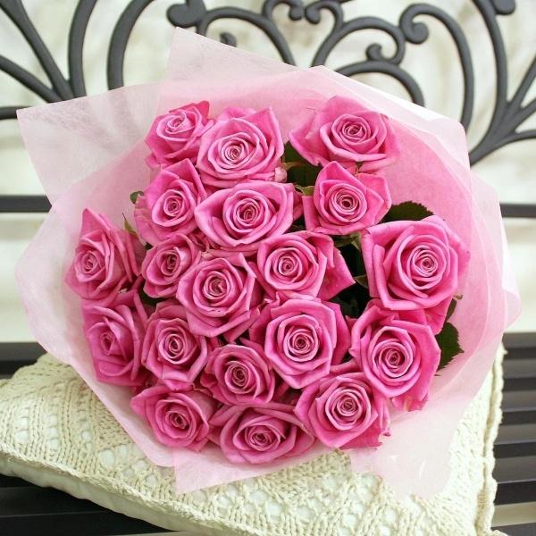 Розовая роза Эквадор 19 шт